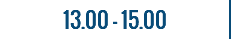 13.00 - 15.00